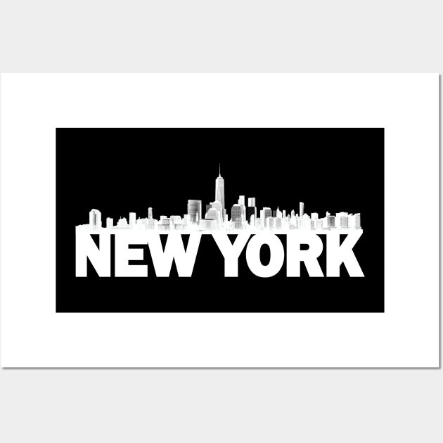 NYC Skyline Wall Art by OverEasyDesigns